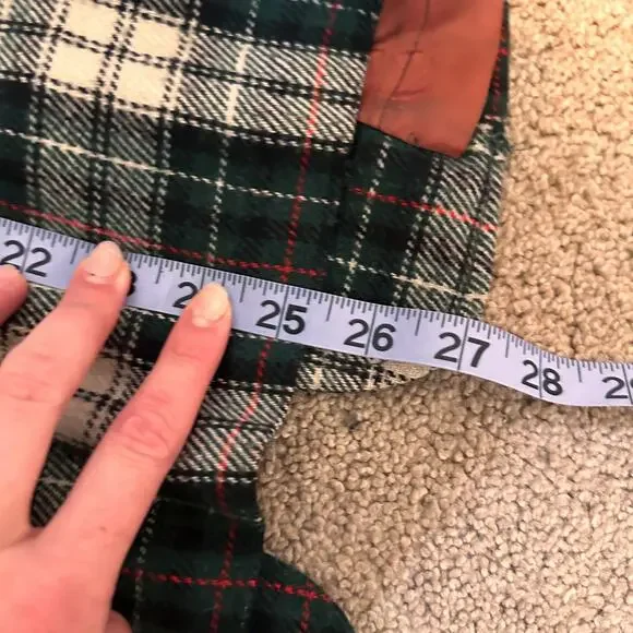 VINTAGE 90s Y2K RT Wool Green Plaid Blazer Sz. S - Picture 4 of 7